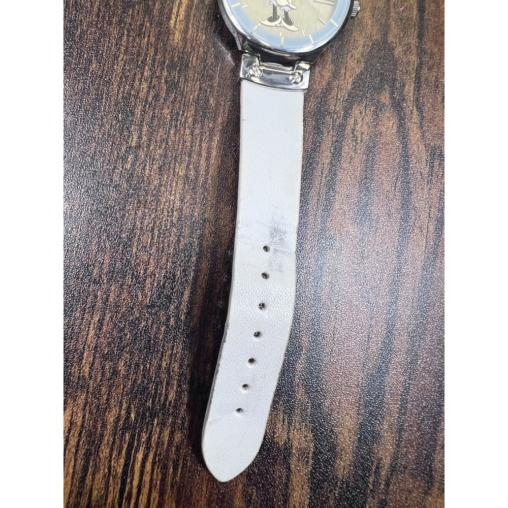 Minnie Mouse Watch Adult Size White Strap Minnie Mouse with Moving Arms Watch - Picture 4 of 6